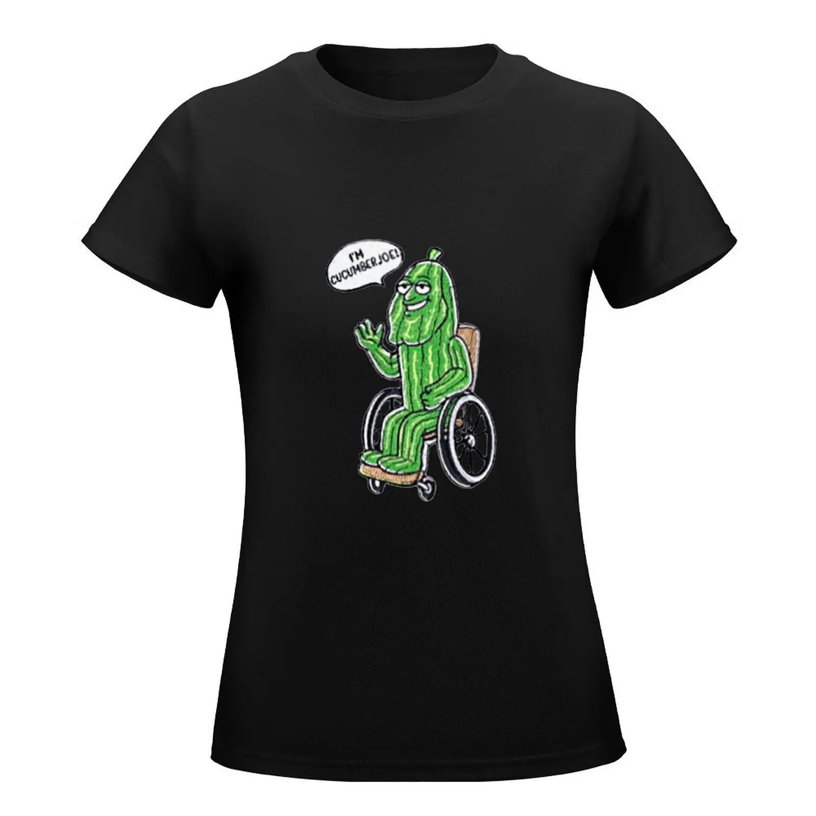 Фото Я огурец Джо! Coolshirtzcold (репродукция) Футболка женская одежда графические тренировочные рубашки для женщин №2