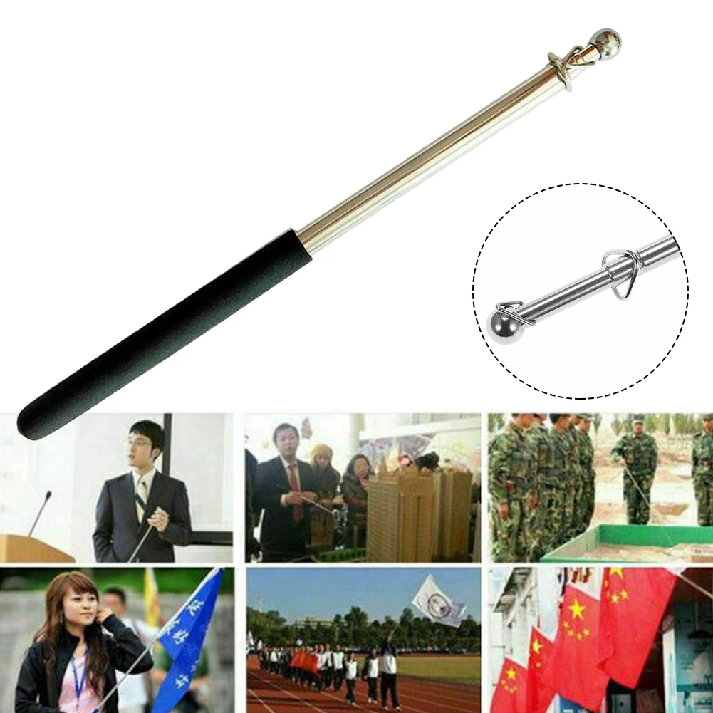 Учебные инструменты, стойка для флага, Телескопический Черный Прочный практичный выдвижной функциональный направляющий инструмент для флагштока (art.: 3920c2097a8b6) - 3920c2097a8b6