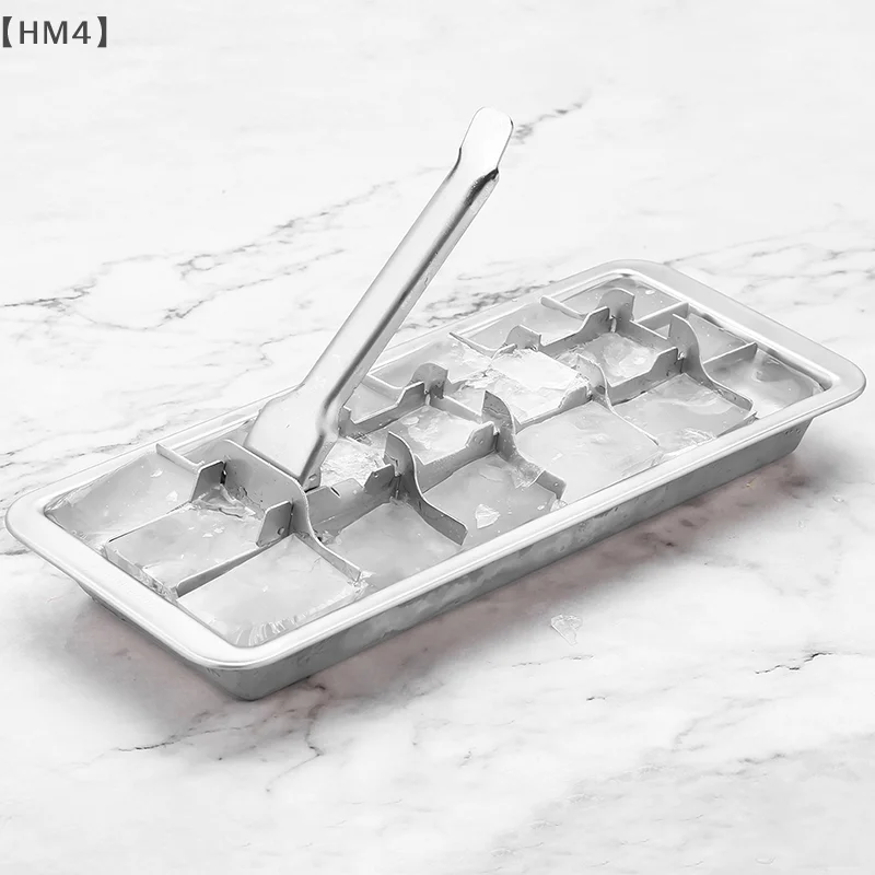 Подносы для кубиков льда из нержавеющей стали для морозильной камеры, металлический лоток для льда с рычагом, лоток для льда в винтажном стилеlarlalarlalarla