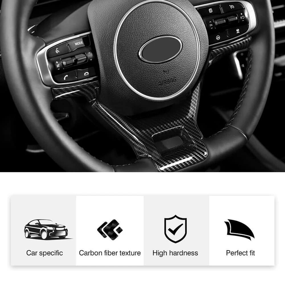 Фото Чехол на руль из углеродного волокна для Kia K5 Optima 2020 2021 2022 №2