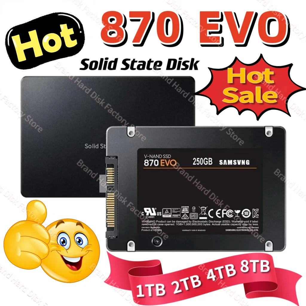 Твердотельный диск 8 ТБ Ssd 870 Evo 500 ГБ 1 ТБ 2 ТБ 4TB внутренний Hdd жесткий диск Sata3 2,5 дюйма Mlc жесткий диск для ноутбука, настольного ПК