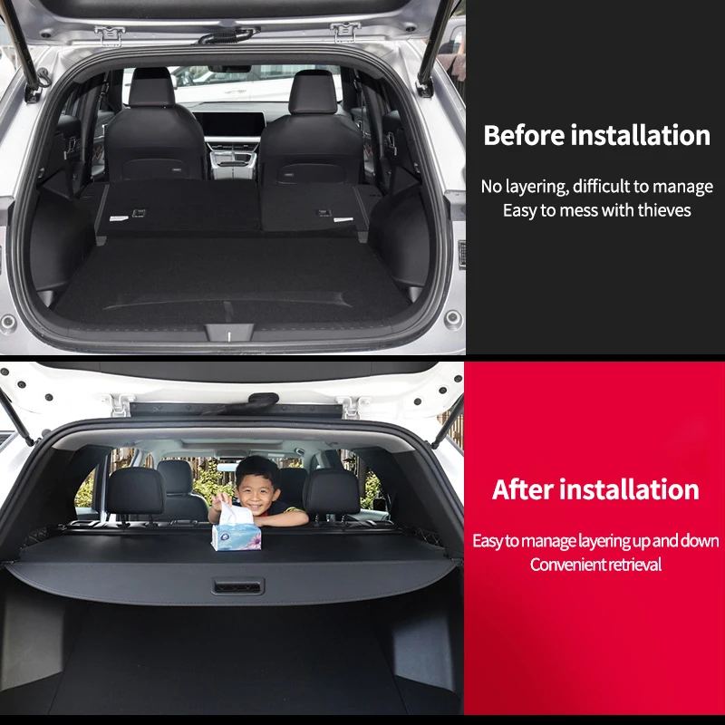 Фото Багажник багажника для Toyota RAV4 XA50 аксессуары 2019 ~ 2023 Suzuki Across MK5 багажник занавеска безопасности багажник задний багажник коврик №2