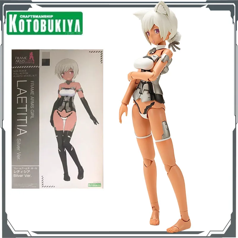 Kotobukiya Original MODEL KIT FRAME ARMS GIRL Letitia Silver Ver. Аниме Фигурка Сборка Модель Игрушки Модель Подарки для Мальчиков Игровые фигурки и трансформеры