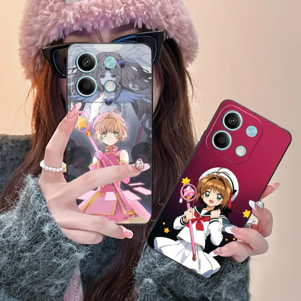 Фото Чехол для телефона Cardcaptor Sakura Kinomoto для Xiaomi Redmi Note 14 13 12 11 A5 3 2 1 Pro Plus 4G 5G с цветным принтом, чехол для мобильных телефонов №4
