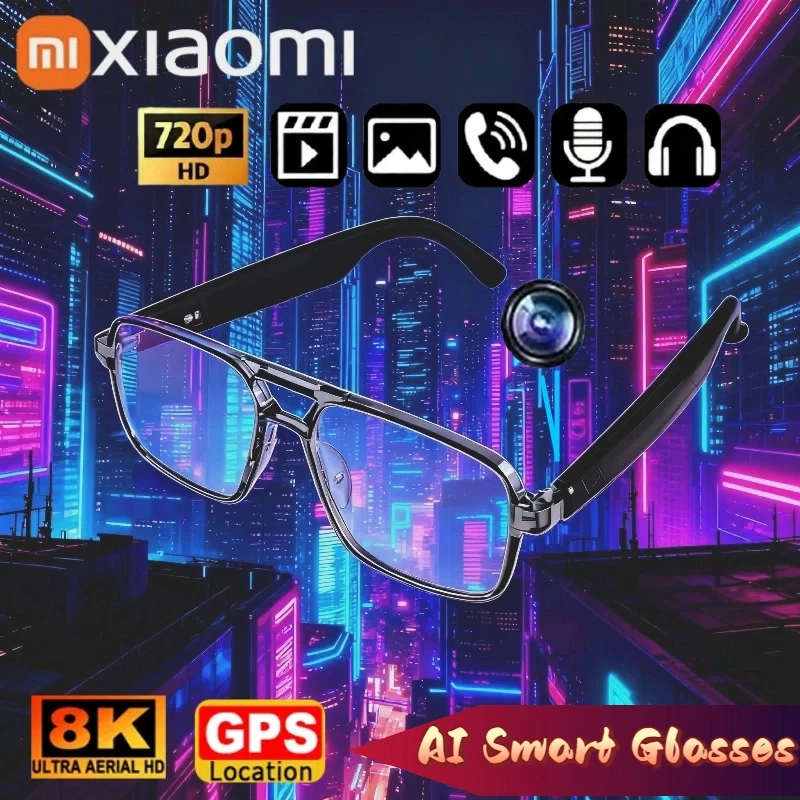 Умные аудиоочки Xiaomi GS10, беспроводные Bluetooth-очки для защиты от синего света, голосовой помощник, прослушивание музыки, навигационные очки