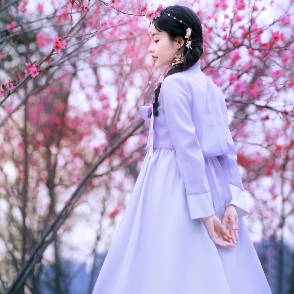 Фото Одежда Hanbok для женщин, новинка 2023, традиционный костюм, корейское платье, улучшенный костюм для косплея в Корейском стиле, народный танц, Hanbok 한복 №2