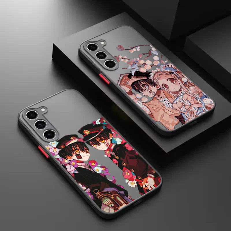 Прозрачный матовый чехол Hanako-kun для Samsung S24 S23 S22 S21 Ultra S20 FE Note 20 Lite Plus