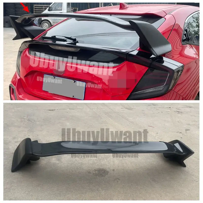 Фото Для Honda Civic 10-го поколения FK7 хэтчбек из настоящего карбонового волокна, задний спойлер T R Style, тюнинг, крыло, украшение для губ багажника 2016-2020 №4