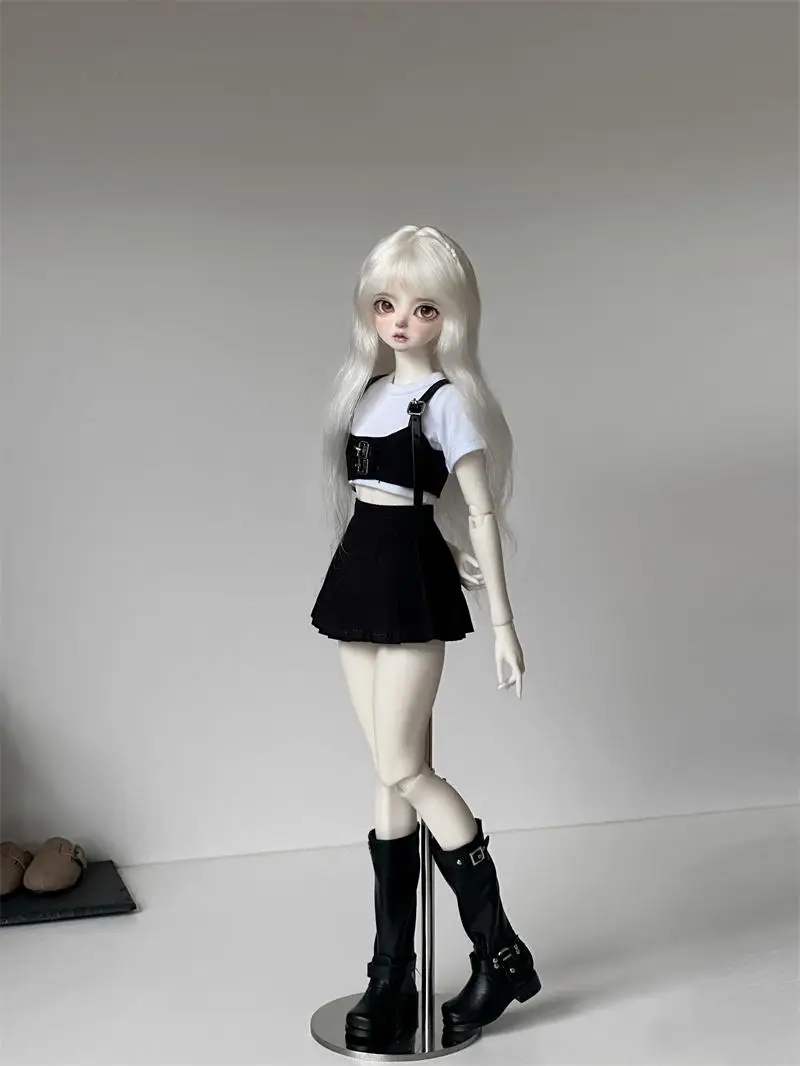 Фото D09-P345 детская игрушка ручной работы 1/4 msd bjd кукла одежда черные короткие волнистые ремешки крутые штаны drees 4 шт./компл. №4