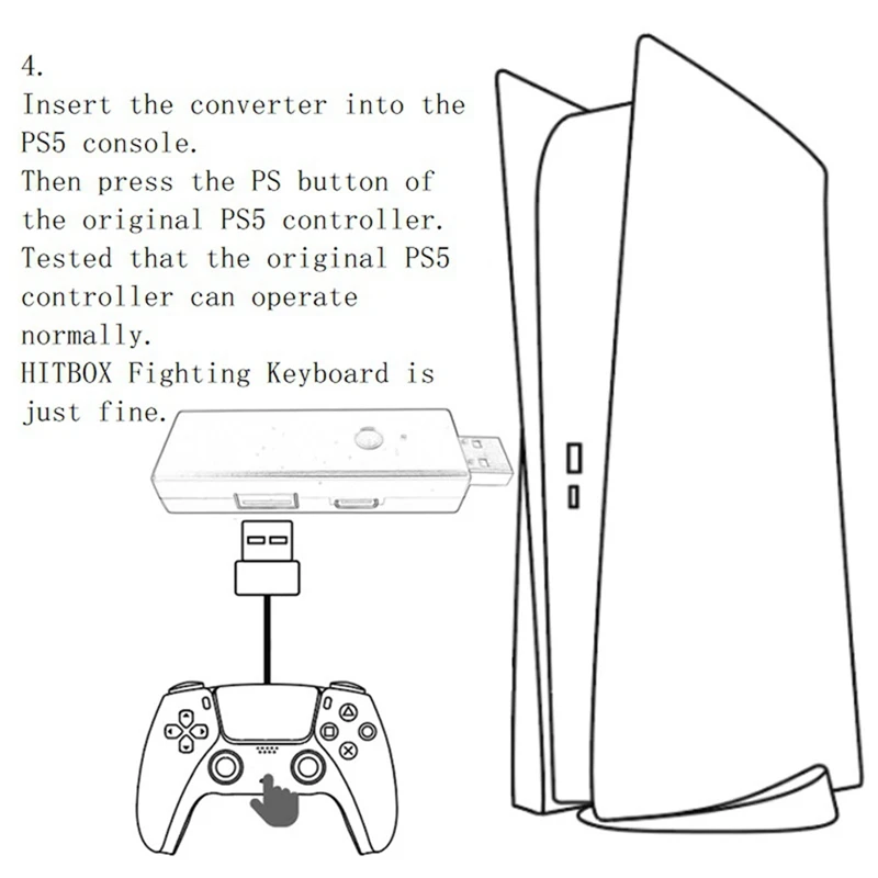 Фото Для PS5 все игры клавиатура мышь конвертер USB адаптер геймпад Разъем Plug And Play для PS4/PS3/XBOX360 один в PS5 №3