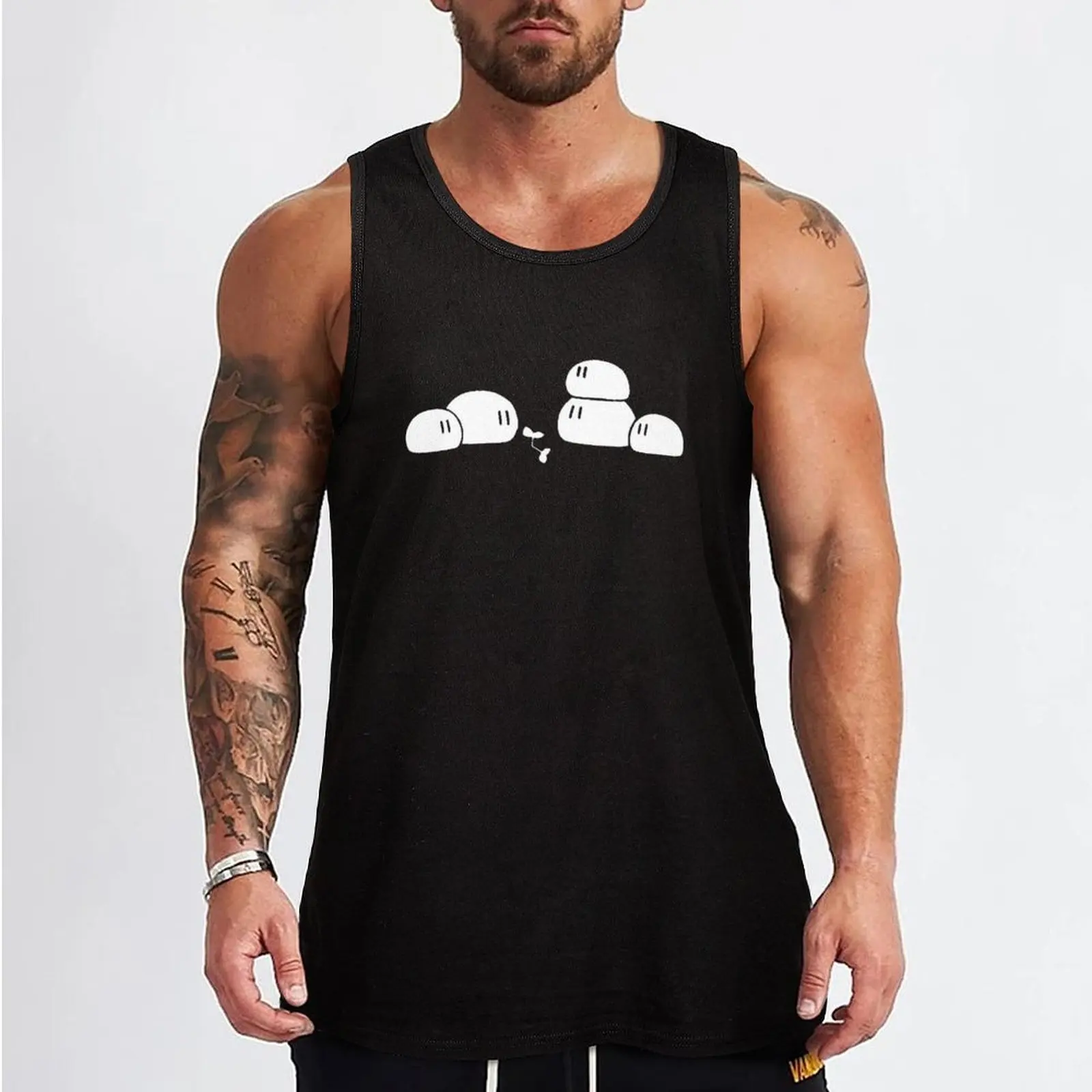 Фото Dango Daikazoku White - Clannad Tank Top баскетбольная одежда спортивная одежда мужская простая футболка для фитнеса №2