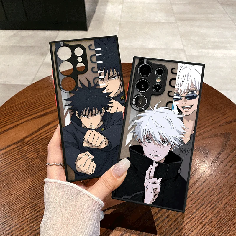 Чехол для телефона Jujutsu Kaisen Satoru Gojo Comics для Samsung Galaxy S25 S24 Fe S23 Ultra S22 Plus S21 FE A71 A73 5G Anime Hard Cover