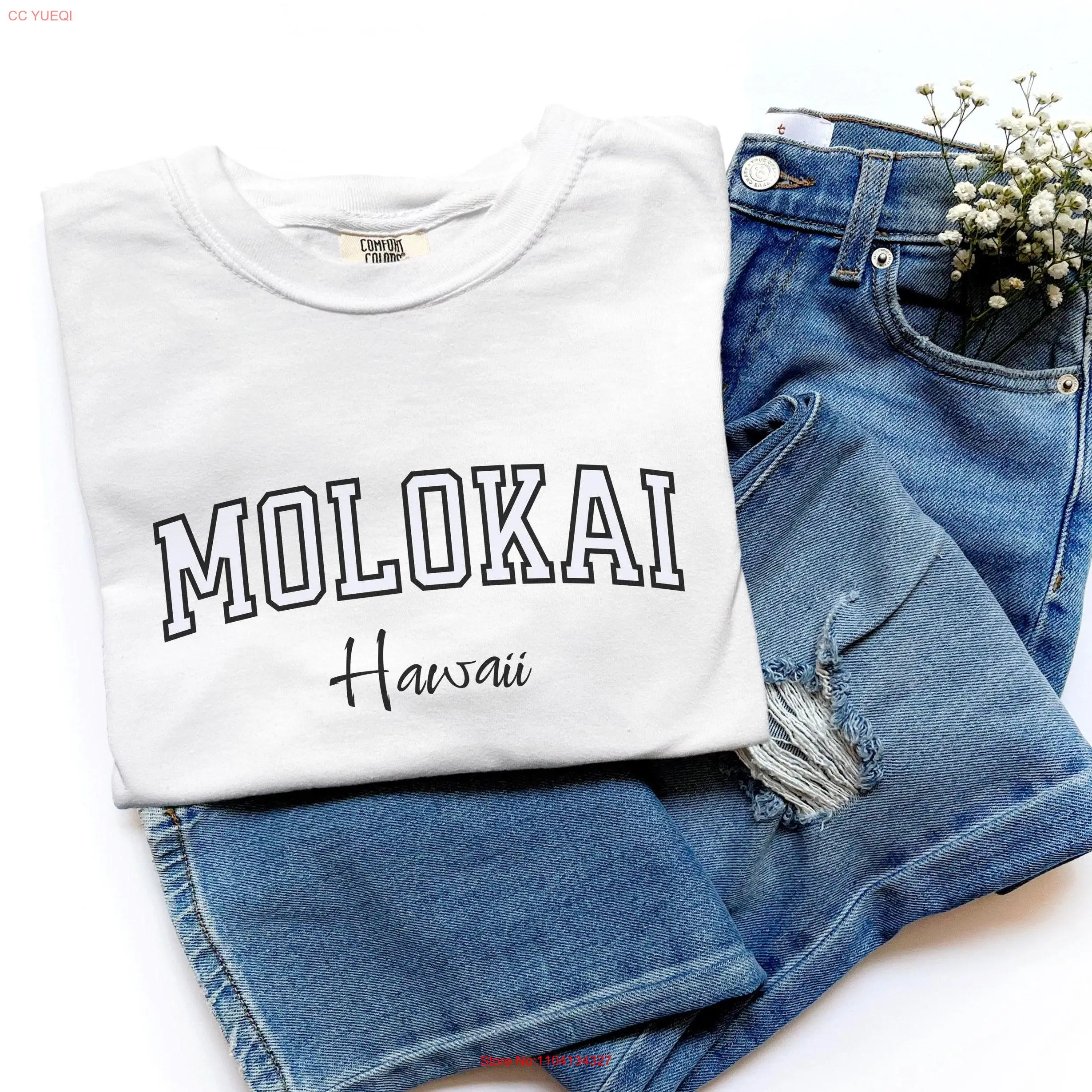 Гавайская футболка Molokai Comfort Colors The Friendly Isle Edition с длинными или короткими рукавами