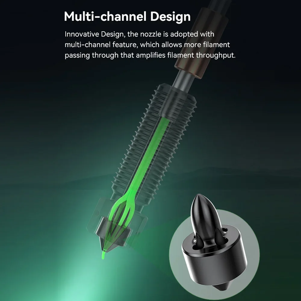 Фото Creality Genuine E3D Obxidian ™   Узел сопла с высоким расходом серии K2 для деталей 3D-принтера K2 Plus Creality Hi 0,4 мм/0,6 мм/0,8 мм №5