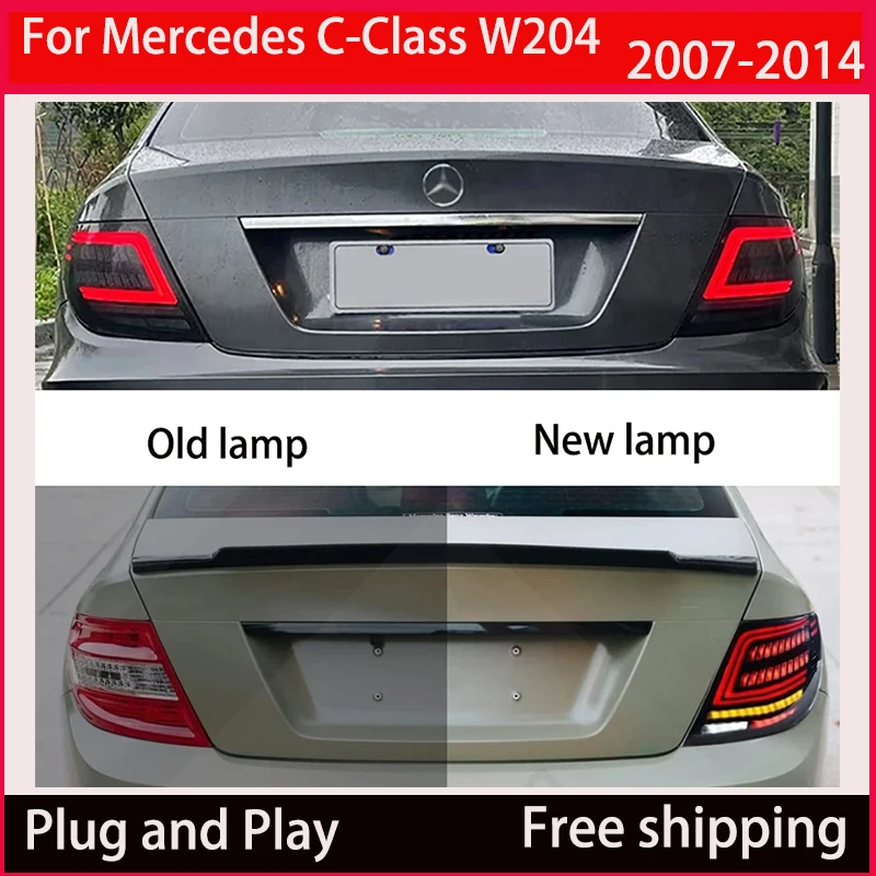 Фото Сигнальная лампа DRL для Mercedes-Benz C-Class W204 C180 C200 C63 C250 C280 C300 AMG Светодиодный задний фонарь в сборе 2007-2014 гг. №3