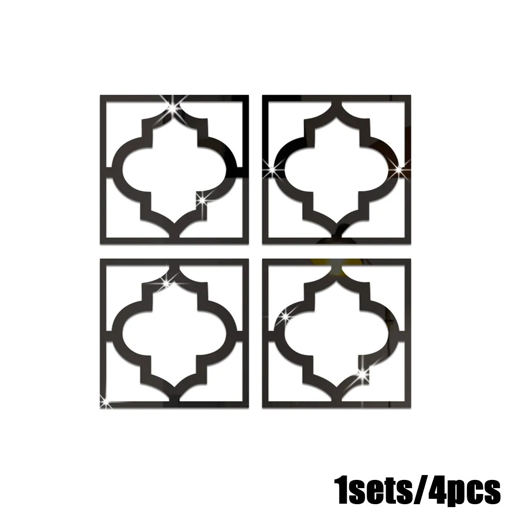 Фото 4X20*20 см PS доска зеркальные наклейки на стену спальня наклейка DIY домашнее искусство домашний декор искусство DIY орнамент украшение комнаты №2