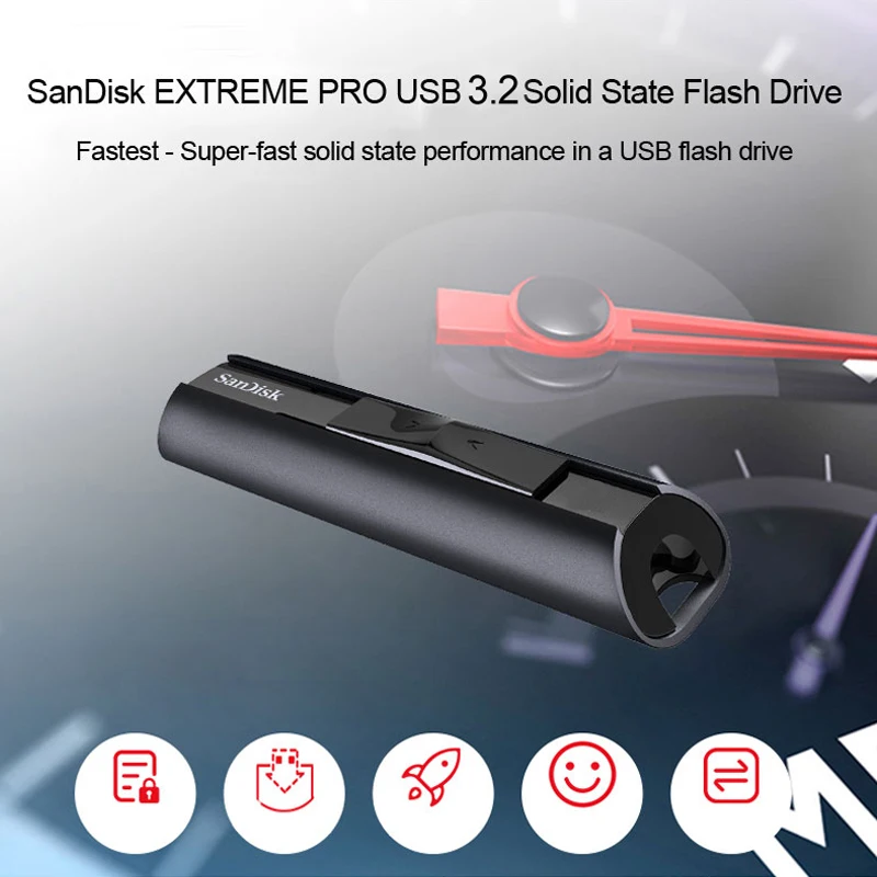 Фото Твердотельный флэш-накопитель SanDisk Extreme PRO USB 3.2 128 ГБ 256 ГБ 512 ГБ 1 ТБ USB-накопитель до 420 МБ/с SDCZ880 U-диск №4