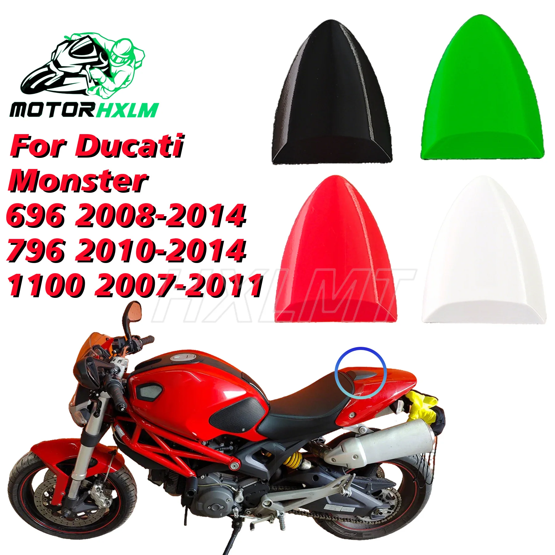 Подходит для Ducati Monster 696/796/1100 08-14, задний хвост, задний капот, задняя крышка, задний обтекатель, чехол на заднее сиденье, красочный комплект впрыска