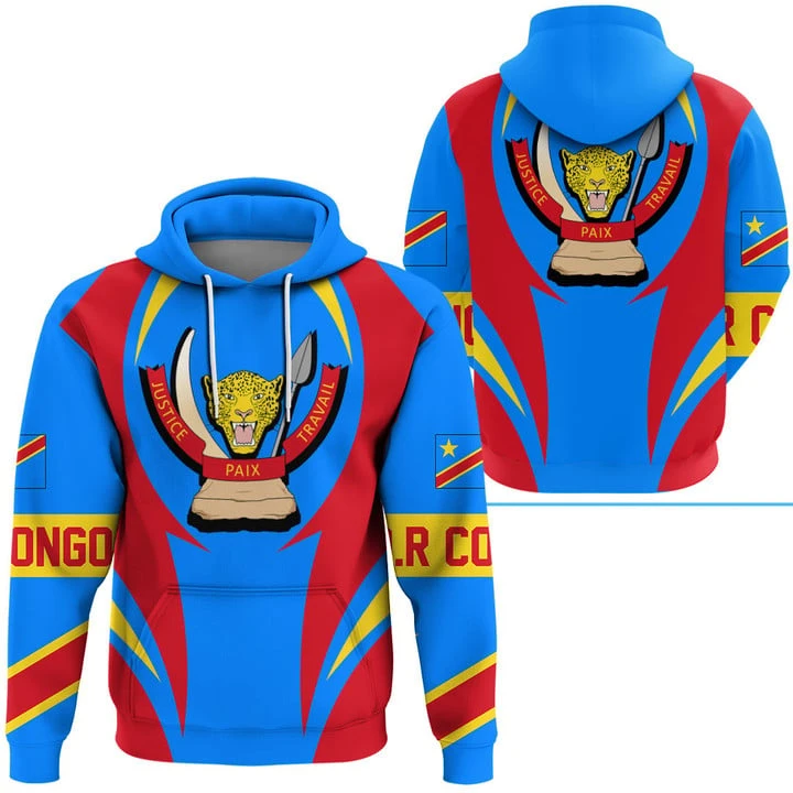Фото Democratic Republic Of The Congo Flag Map 3D Printed Hoodies For Men Clothes National Emblem Sweatshirts Fashion Kids Boy Hoody №4