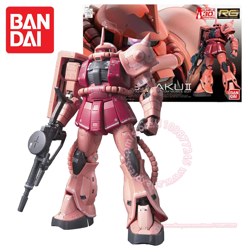 BANDAI мобильный костюм Gundam MS-06S ZAKUII RG 1/144, экшн-фигурка, модная коллекция игрушек, украшения, детский подарок на день рождения, модель
