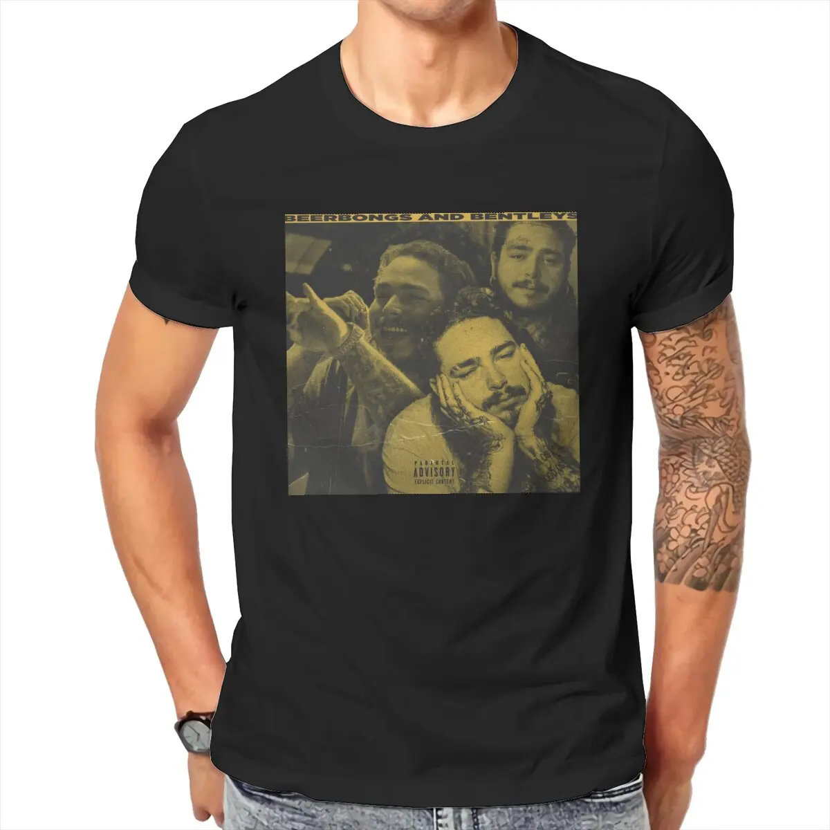 Футболка Post Boy Posty Malone Мужская, хлопок, круглый вырез, короткий рукав, рубашка, одежда на лето
