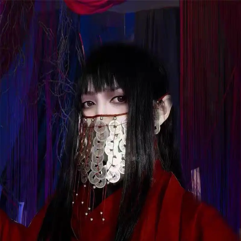Li Huowang медная маска для монет половина лица аниме Хэллоуин карнавал сувениры аксессуары фестиваль реквизит странный косплей