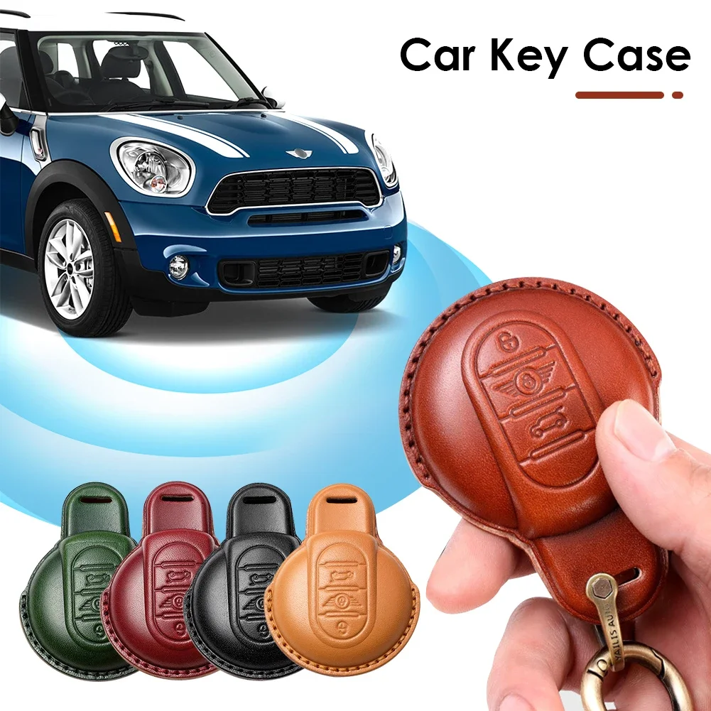 Кожаный Автомобильный Брелок для ключей, чехол для BMW MINI COOPER S ONE JCW F54 F55 F56 F57 F60 CLUBMAN COUNTRYMAN, дистанционное управление, чехол для ключей