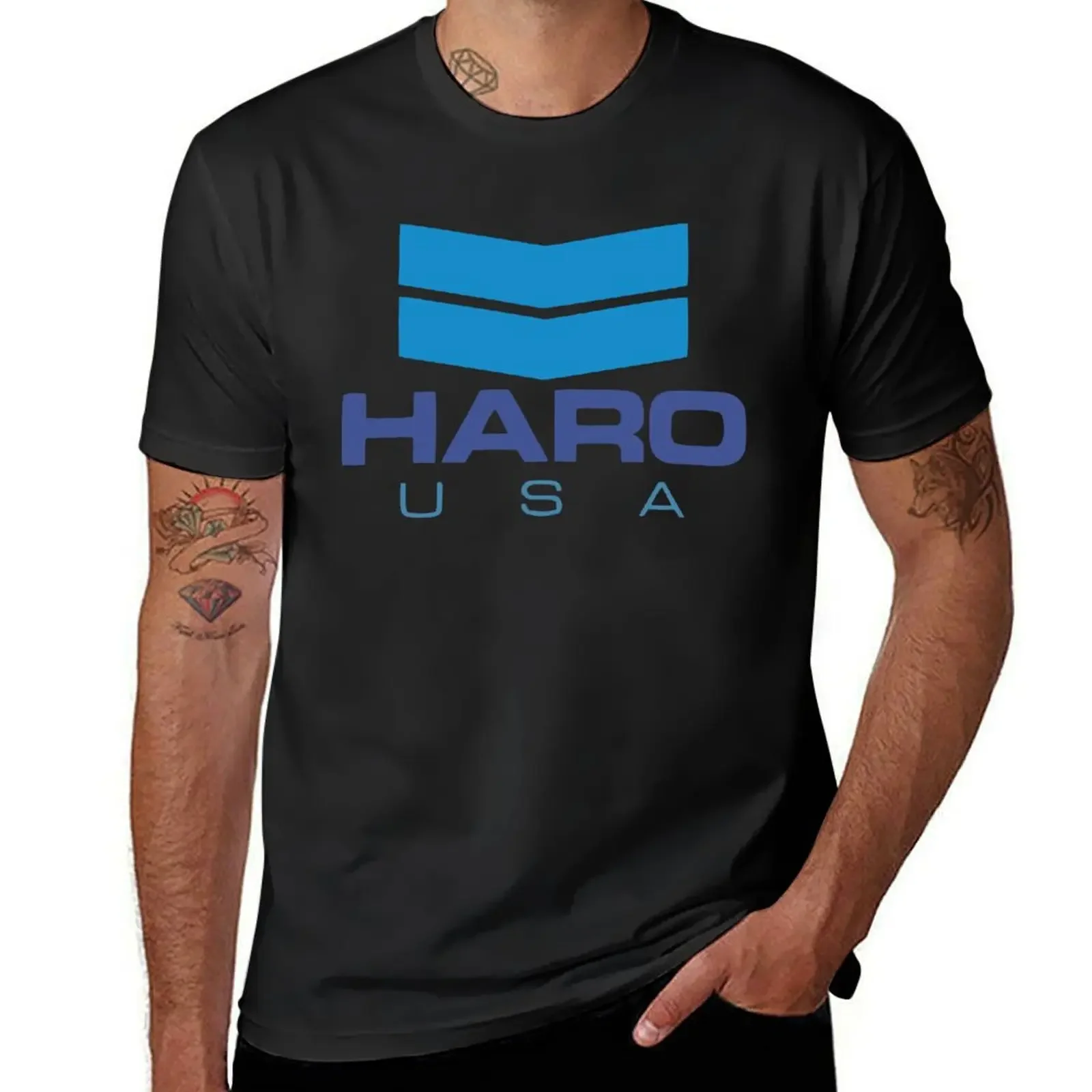 Винтажная футболка с логотипом Haro BMX, быстросохнущая футболка с забавными мемми, роскошная футболка, одежда для мужчин
