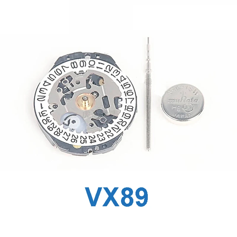 Новый оригинальный японский кварцевый механизм VX89E VX89, механизм с двумя стрелками, дата на 3/6, запасные части для часового механизма, запасные части Аксессуары для часов