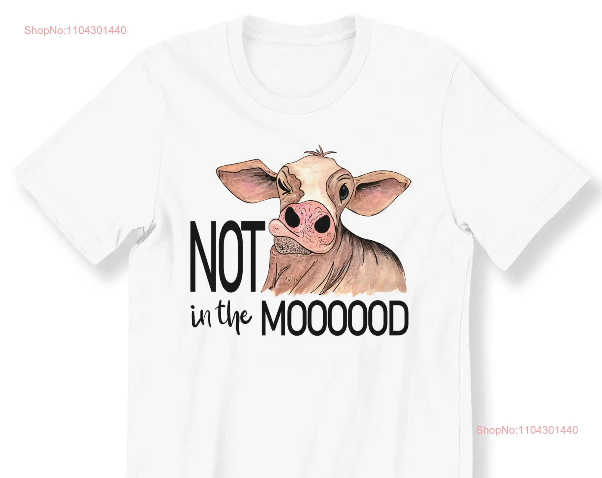 Футболка Not in the Mood Funny Heifer для детей и взрослых, топ с длинными или короткими рукавами для любителей коровы