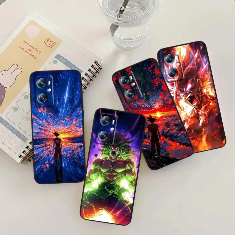 Серебристый чехол для телефона Dragon Ball Cool для OPPO Reno 7 A96 A40 A58 5 6 Realme GT A74 A78 Neo2 A74 A78 Find X5 X3 X7 X8 Черный