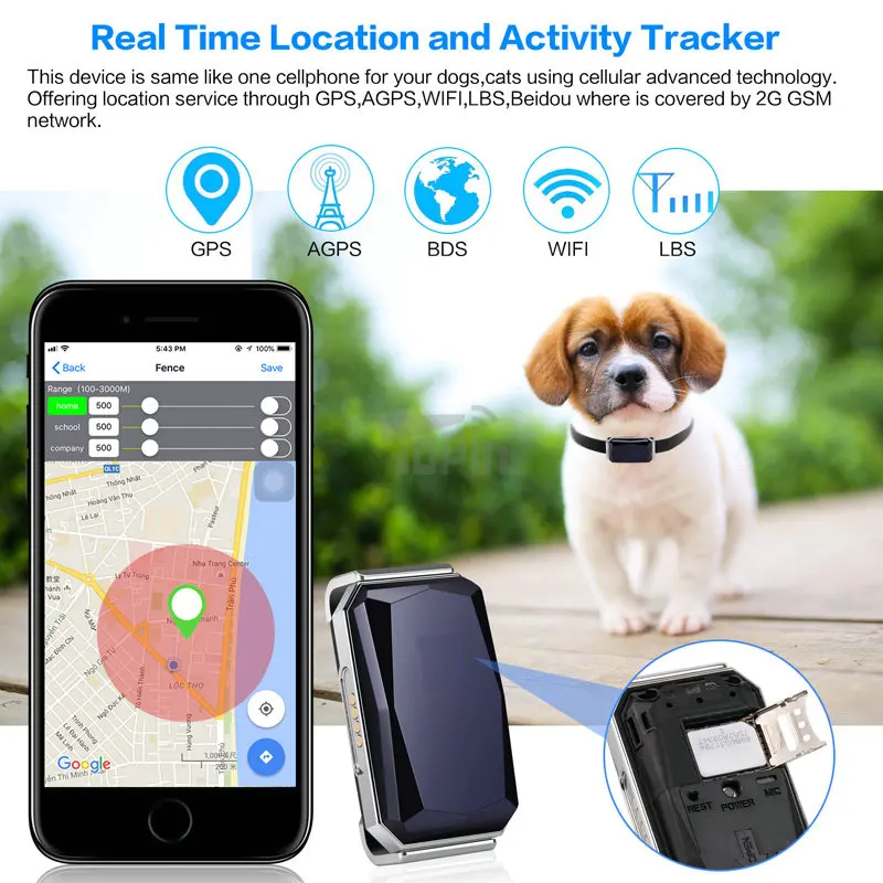 Фото Ошейник для домашних животных, водонепроницаемый IP67 GPS-трекер для домашних животных, крупного рогатого скота, GSM, Wi-Fi, LBS №4