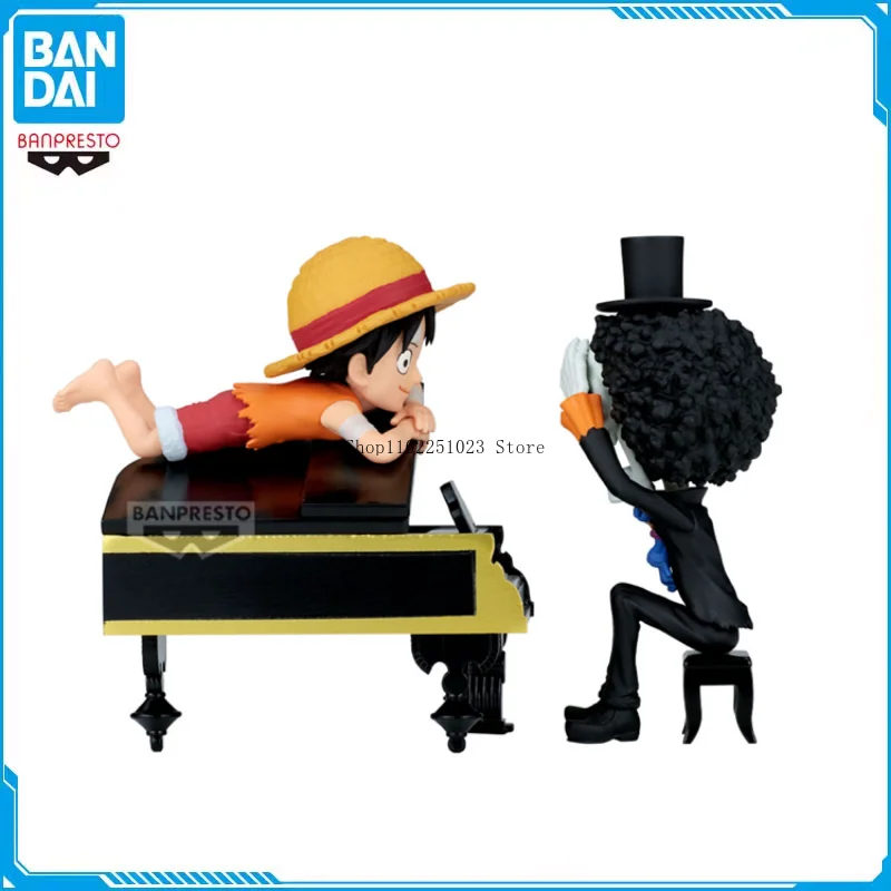 BANDAI аниме ONE PIECE WCF серии Monkey D. Luffy&BROOK фигурки настольные украшения модель коллекционные предметы