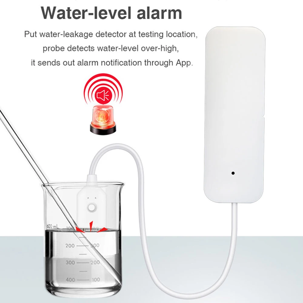 Фото Умный датчик утечки воды Tuya, Wi-Fi детектор утечки воды для умного дома, охранная система, управление жизнью через Alexa №2