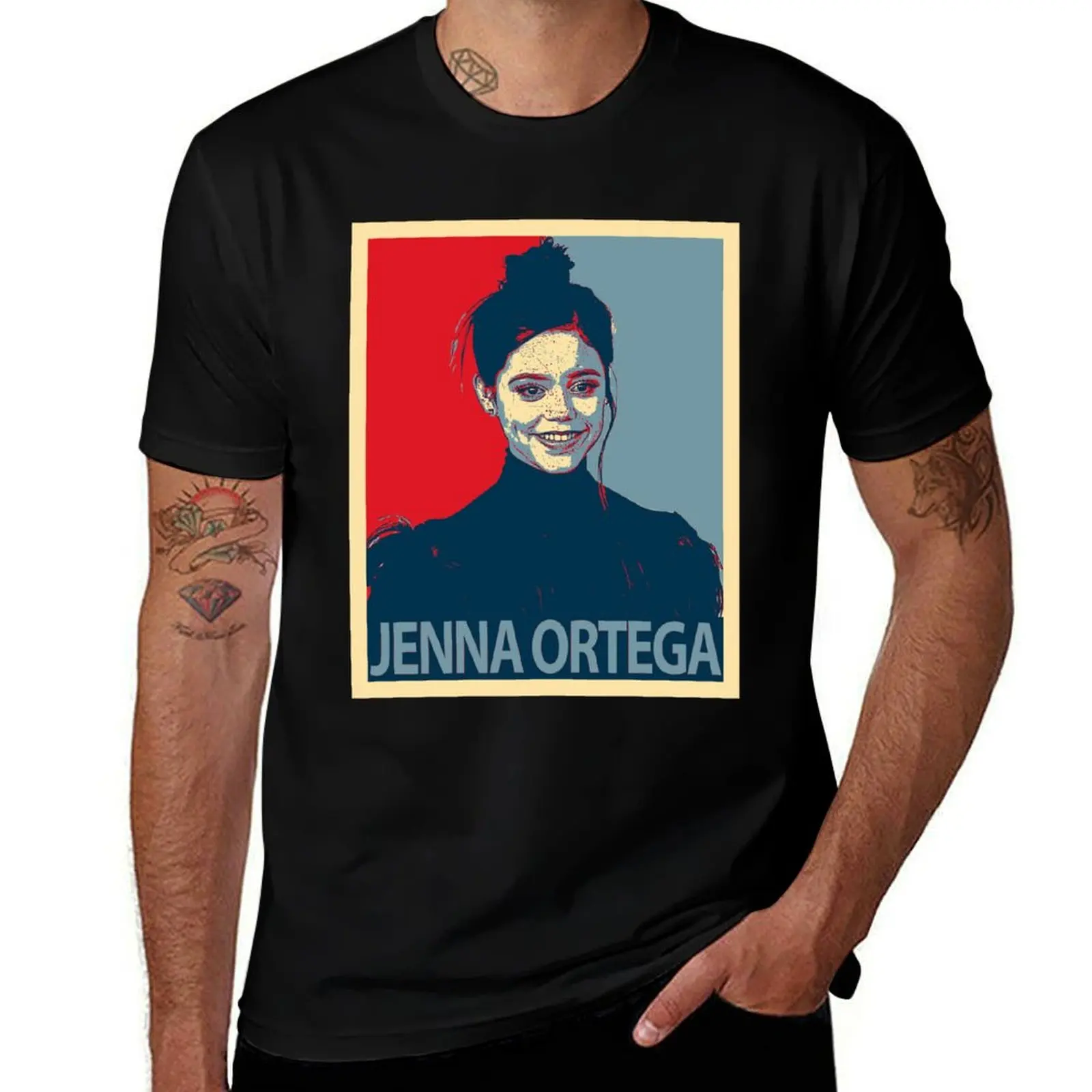 Футболка Jenna Ortega, летние рубашки 2025 года, модные рубашки с рисунком, уличная одежда, футболки для мужчин