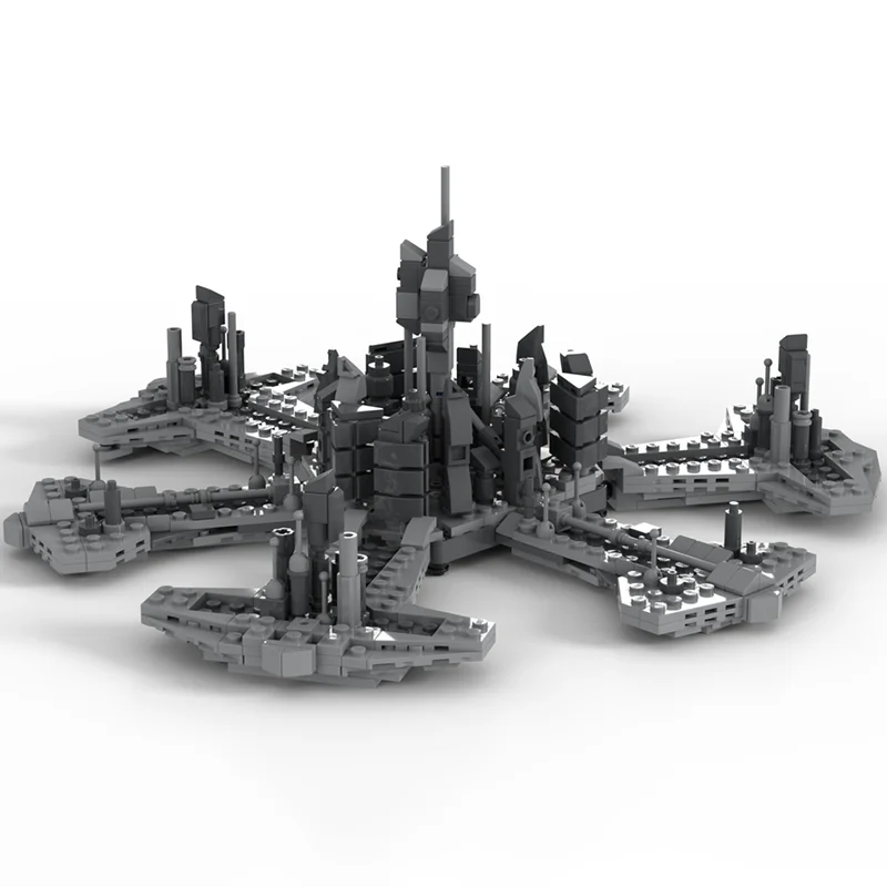 Фото Строительные блоки Moc, город Атлантиды, мини-технология, модульные кирпичи, модель, подарки, рождественские игрушки, наборы «сделай сам», сборка №2