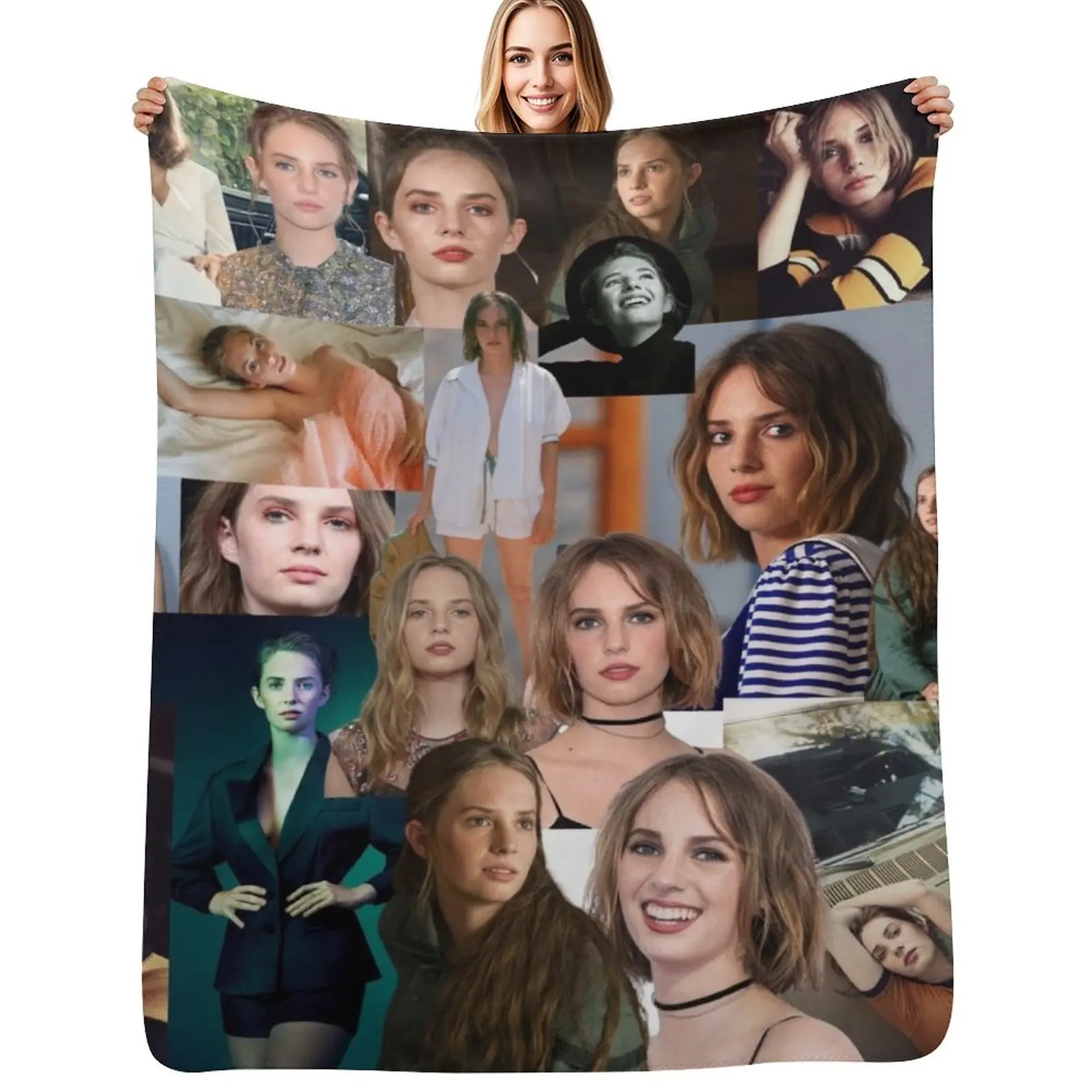 Одеяло с абстрактным коллажем Maya Hawke, винтажное одеяло для детей, мягкие клетчатые декоративные одеяла для диванов