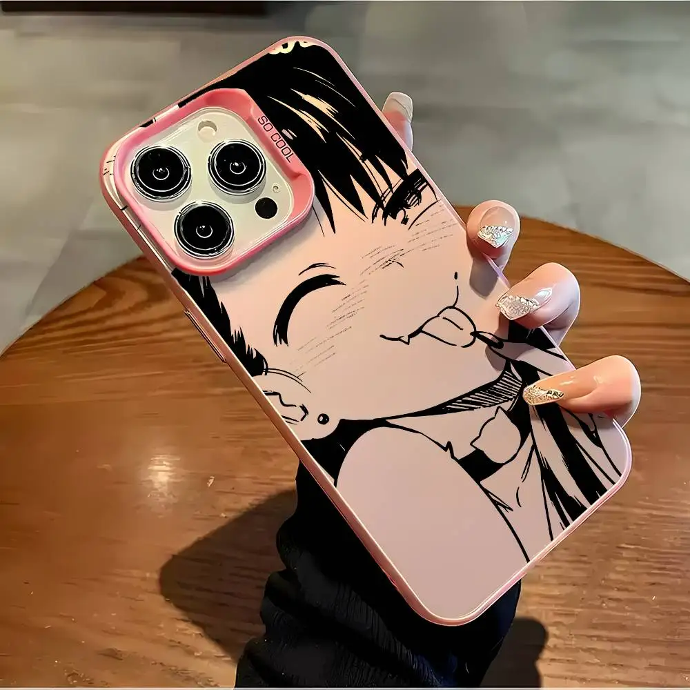Фото Чехол для телефона Miss Nagatoro для IPhone 16 Pro Max 15 14 13 12 XS Plus 11, модный матовый противоударный чехол с лазерным градиентом Aurora №3