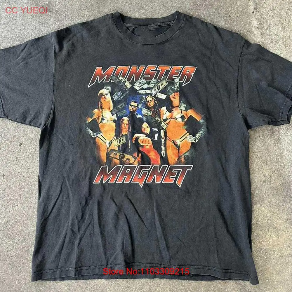 Черная рубашка Monster Magnet Tour Vtg, мужская хлопковая футболка всех размеров