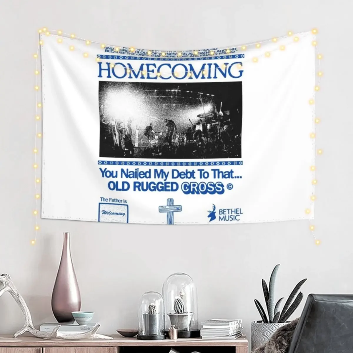 Фото Bethel Music Merch Рубашка для выпускного вечера Гобелен Эстетический декор комнаты Аниме Декор Гобелен №2