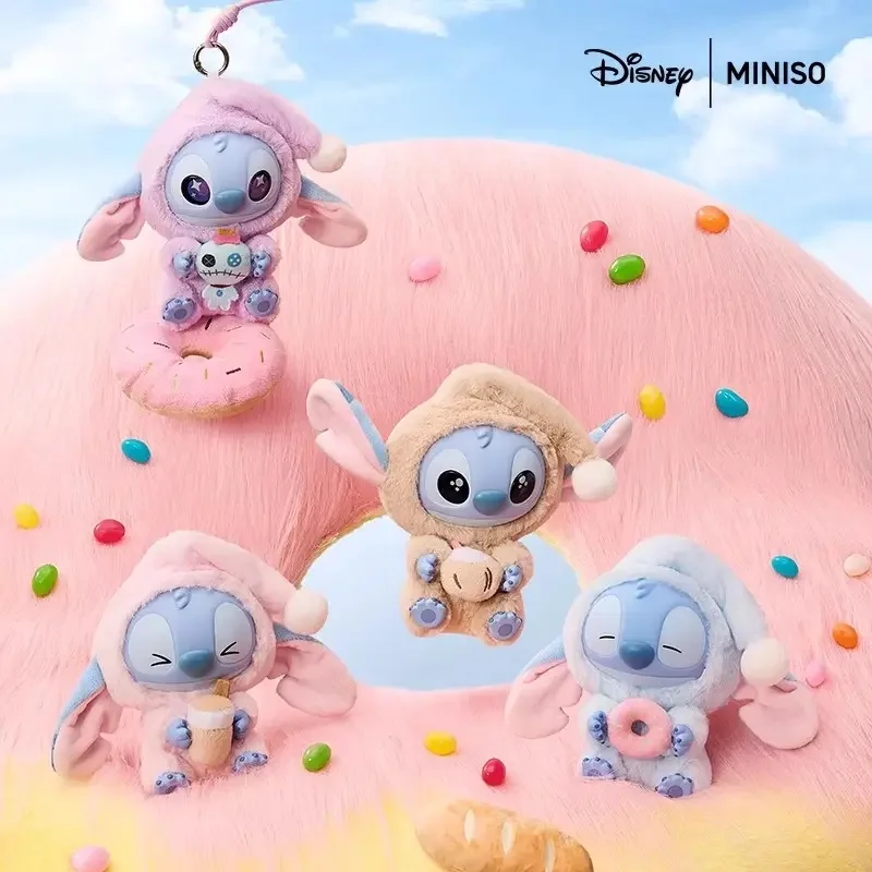 Фото Disney Lilo&Stitch Eat Something Before Sleep Series слепая коробка игрушка Mystery Box аниме фигурка Stitch кукла украшения детский рождественский подарок №2