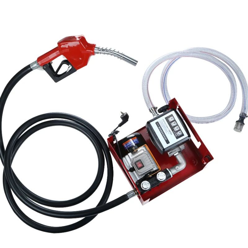 ktrik, Kit Pompa Transfer Bahan Bakar Minyak Diesel Self Priming 220V AC dengan Nosel Meter dan Selang Pompa Transfer Minyak