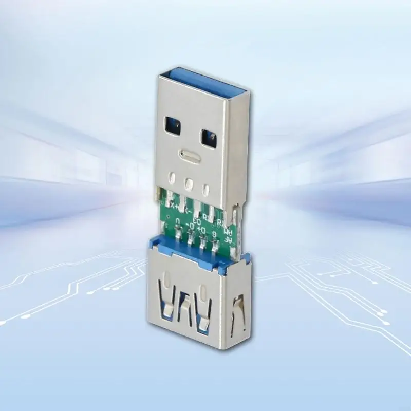 Фото Travel USB Мужчина -Женский адаптер с платой поддерживает передачу данных R58A №5