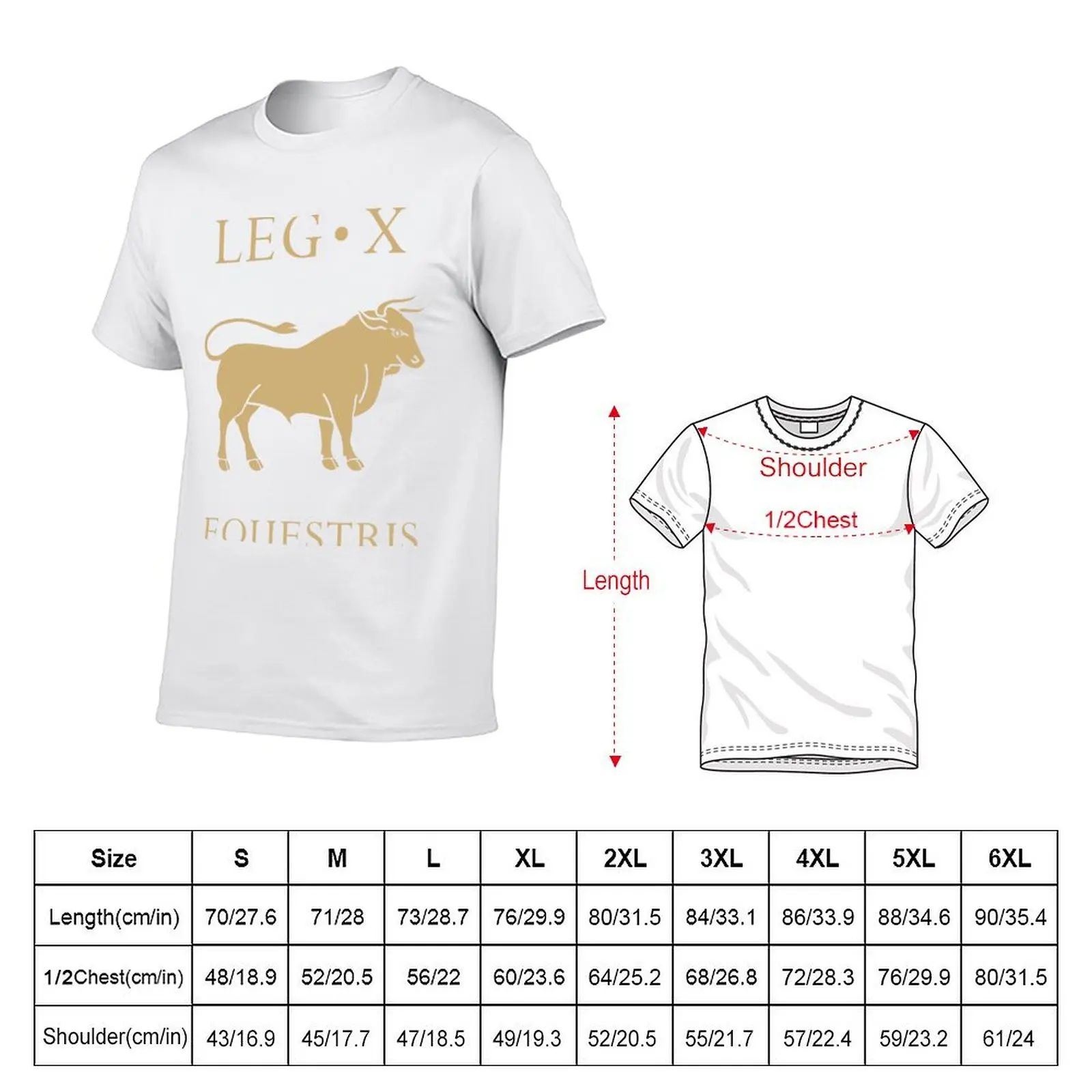 Legio X Equestris — футболка «Улюбимый легион Цезаря», мужские хлопковые футболки с принтами, футболка (art.: 3920d1e5178e7) - 3920d1e5178e7