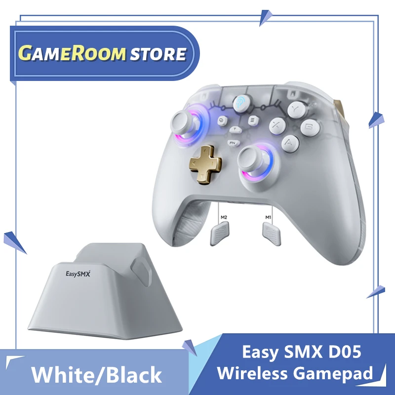 Easy SMX D05 Беспроводной игровой контроллер Геймпад для ПК/переключателя/телефона с зарядной док-станцией RGB с эффектом Холла Джойстики Триггеры