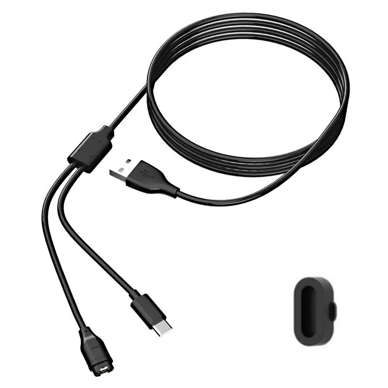 Пылезащитная заглушка + 2 в 1 USB-кабель для зарядки Garmin Instinct Forerunner Vivoactive Fenix 8/7/6/5 Chargeur для мобильных телефонов