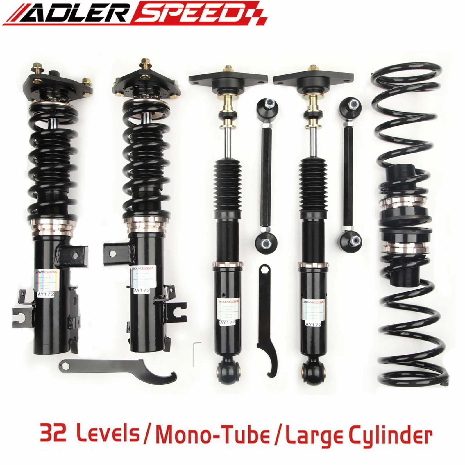 ADLERSPEED 32 уровня демпфирования моно трубка Coilover комплект подвески для MAZDA 3 (BM/BN) 2014-2018