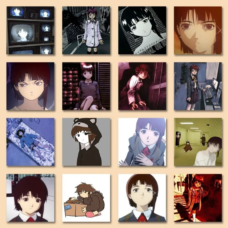 54 шт., наклейки с рисунком Lain, анимационные наклейки, чемодан, чашка для воды, канцелярские принадлежности, мобильный телефон, скутер, ноутбук, холодильник, декоративные наклейки (art.: 3920cb2f5256d) - 3920cb2f5256d