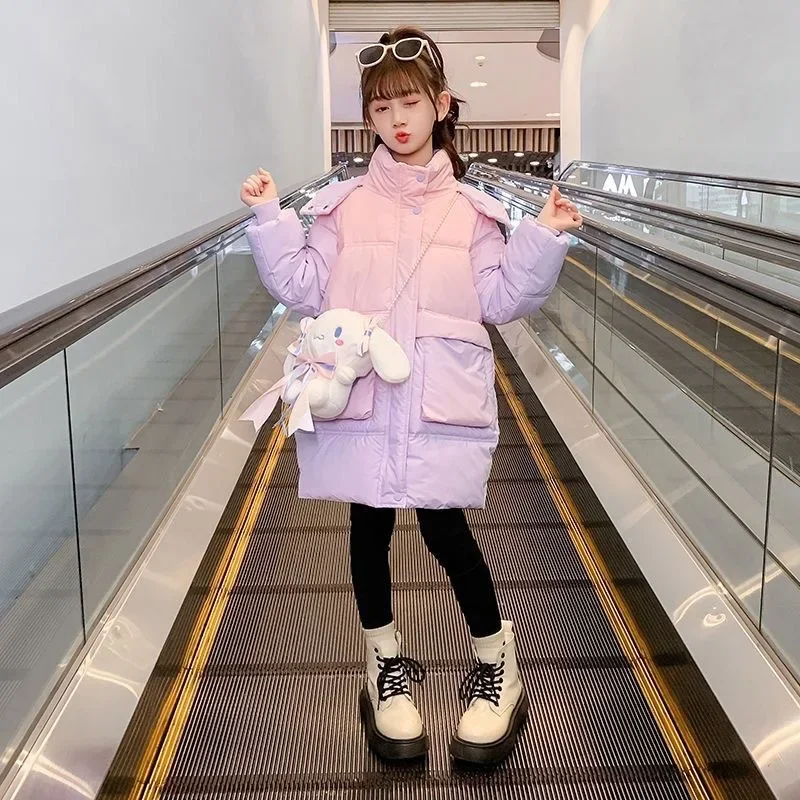 Фото Iner Keep ar Girls Jae Gradien Long Syle hien Cold-Proof с капюшоном №5