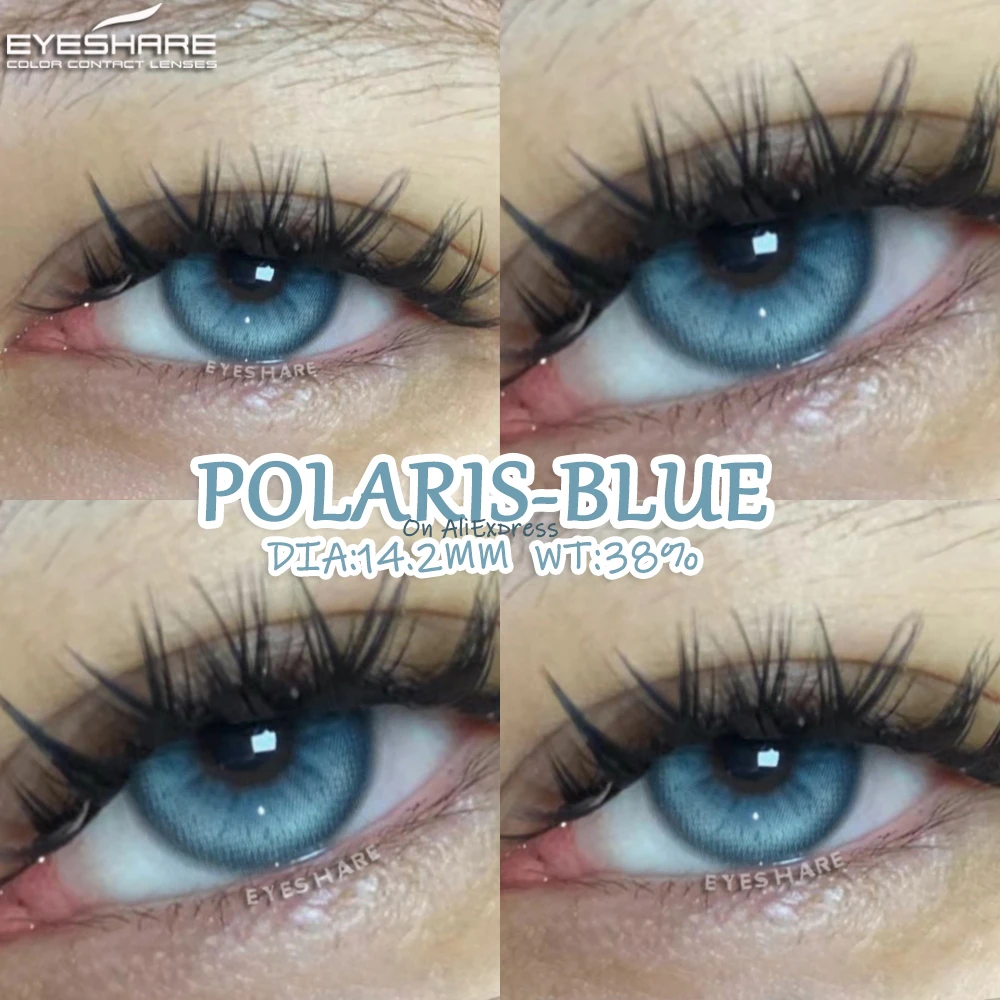 Фото EYESHARE красные цветные контактные линзы для глаз, модные синие контактные линзы, коричневые линзы, косметические контактные линзы для зеленых глаз, ежегодные 2 шт./пара №2